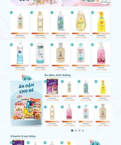Theme wordpress shop bán shop quần áo bỉm sữa em bé