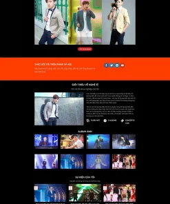 Theme wordpress giới thiệu ca sỷ