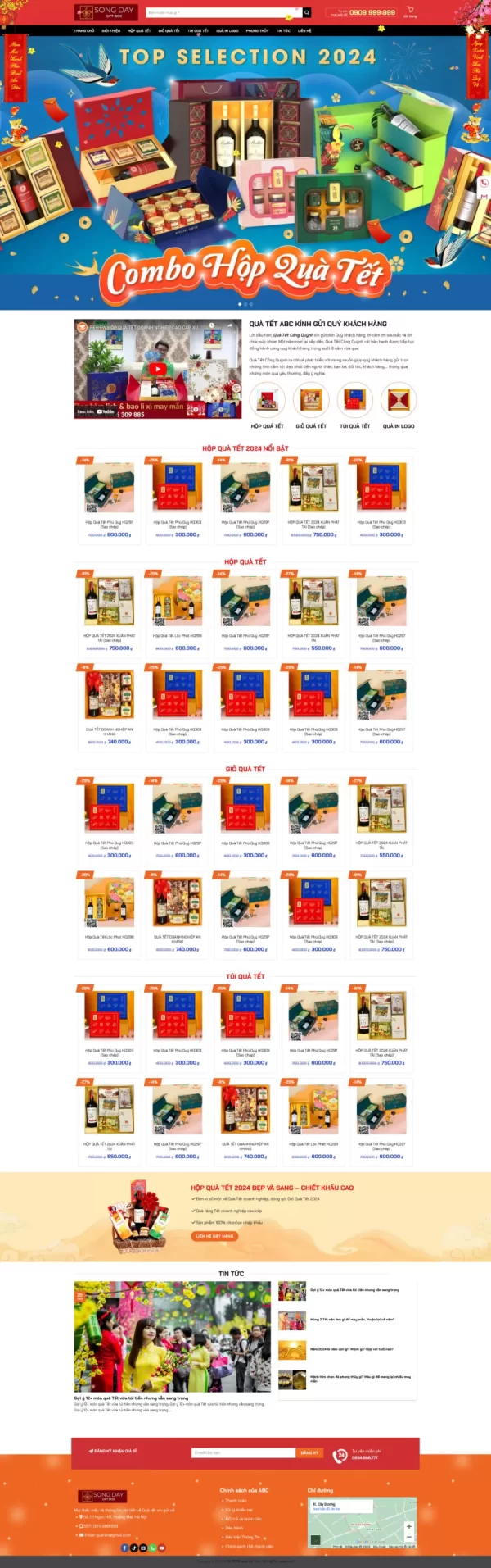 Theme Wordpress bán quà tết