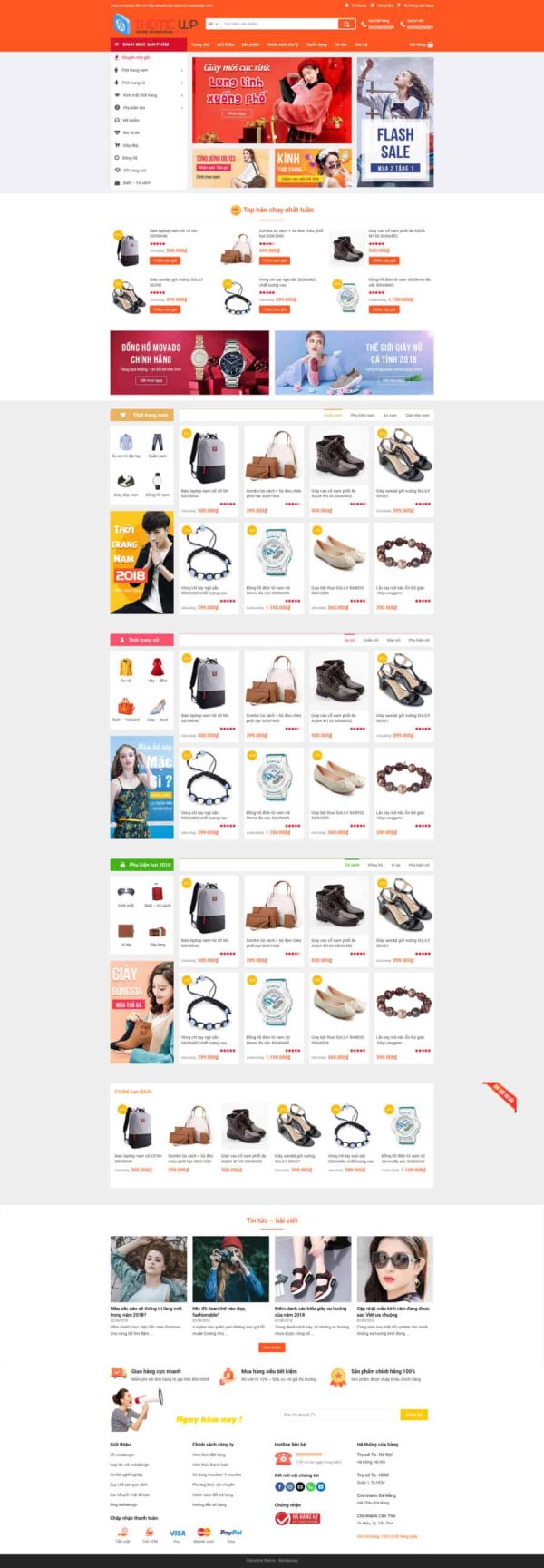 Theme wordpress shop thời trang 2 bản fix 5/3/2025