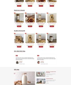 Theme WordPress Bán Rau Củ, Hạt, Trái Cây Sấy Khô & Thực Phẩm Sạch