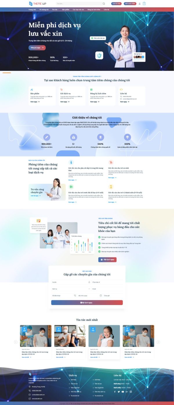 Theme wordpress phòng khám tiêm chủng 2