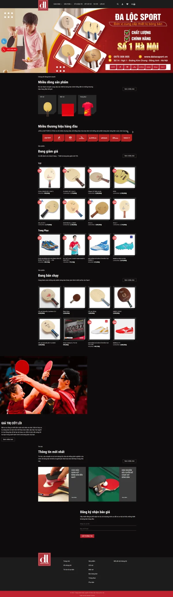 Theme WordPress Cửa hàng đồ thể thao chuẩn đẹp